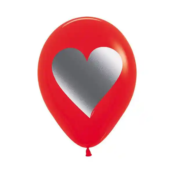 Sempertex Globo R-12 Imp Mink Corazón Rojo 20013476