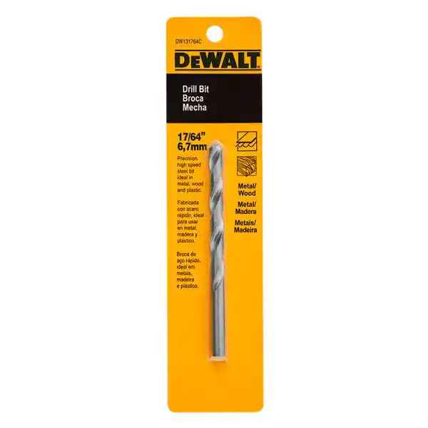 Dewalt Broca Acero Rápido Metal Madera 17/64 DW131764C