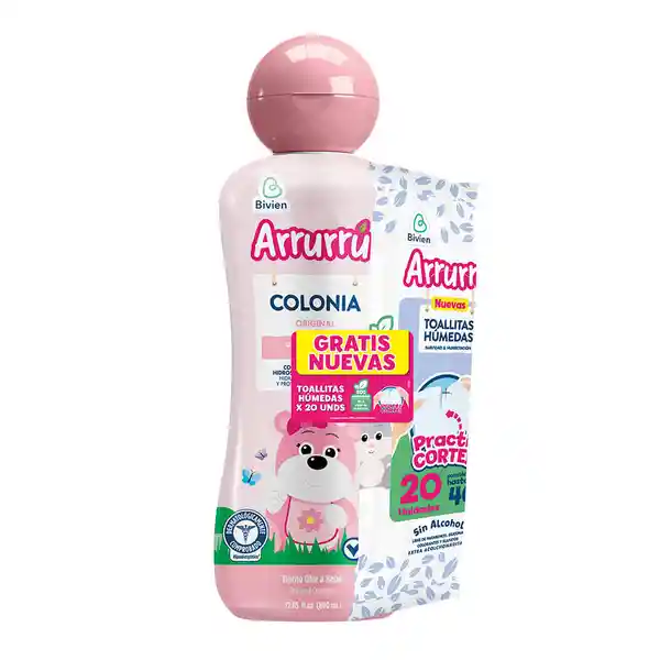 Arrurrú Colonia Original Rosa + Toallita Gratis