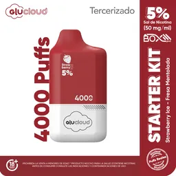 Combo Glucloud Starter Kit Strawberry Ice Pod Box / 4000 Puff