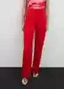 Pantalón Maca Rojo Talla 42 Mujer Mango