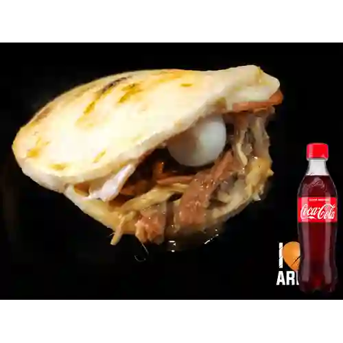 Combo Arepa Mixta + Coca-cola Sabor Original 400 ml