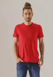 Camiseta Cuello Redondo Hombre M - Rojo