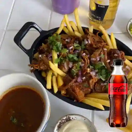 Combo Papas Birria + Coca-Cola ZERO 400ml