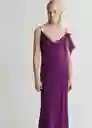 Vestido Lotus Morado Talla S Mujer Mango