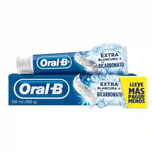 Crema Dental con Flúor Oral-B Extra Blancura con Bicarbonato 150ml