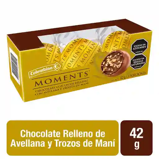 Moments Chocolate Relleno con Avellanas y Maní