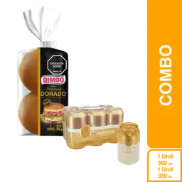Combo Bimbo Pan Hamburguesa Dorado + Club Colombia Dorada 6 Und