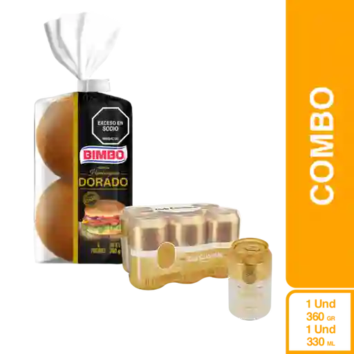 Combo Bimbo Pan Hamburguesa Dorado + Club Colombia Dorada 6 Und