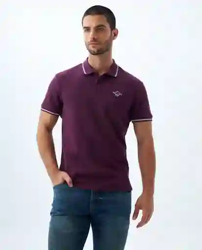 Camiseta Hombre Morado Talla L 809F007 Americanino