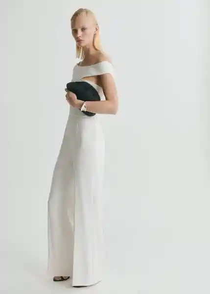 Enterizo Mono Yep Offwhite Talla M Mujer Mango