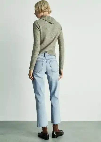 Jean Blanca Tejano Medio Talla 32 Mujer Mango