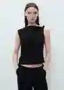 Top Riga Negro Talla M Mujer Mango