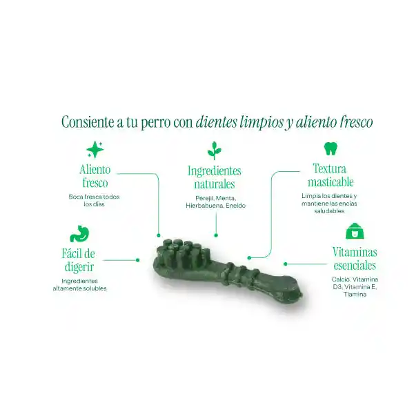 Menthic Cepillos Talla L. Snacks Dentales x 5 unidades (185 gr)