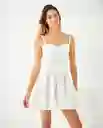 Vestido Blanco Claro Talla XXL 491F012 Esprit