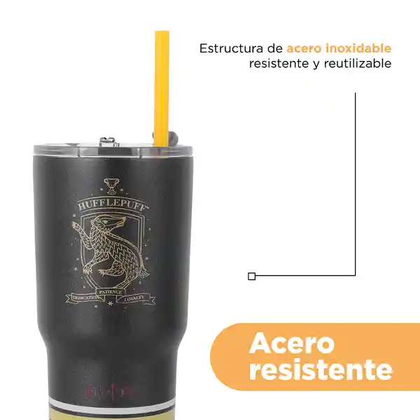 Vaso Con Dije y Pitillo Serie Harry Potter Negro 580 mL Miniso