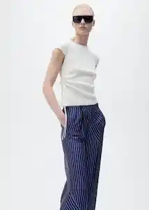 Pantalón Shirty Azul Talla XL Mujer Mango