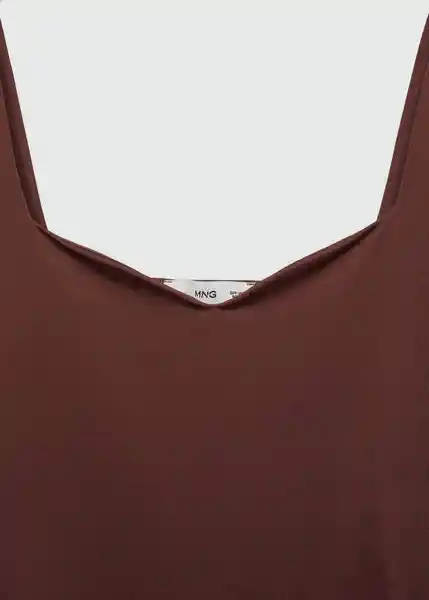 Top Rayo Marrón Talla S Mujer Mango