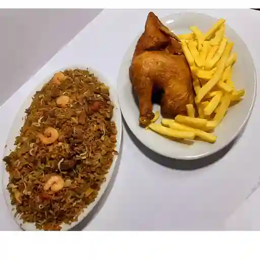 Arroz Chino con Medio Pollo