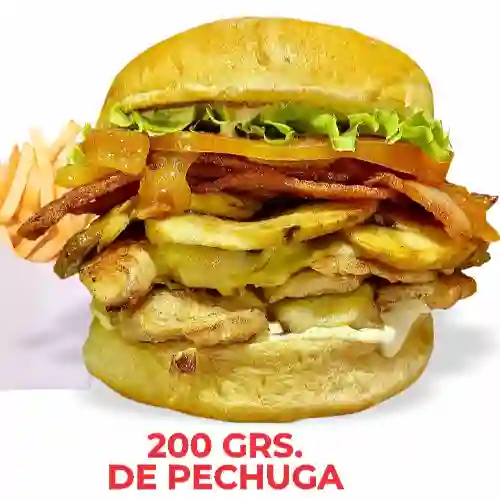 Combo Hamburguesa Fusión con Pollo