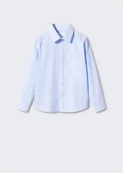 Camisa Valentin Celeste Talla 10 Niños Mango