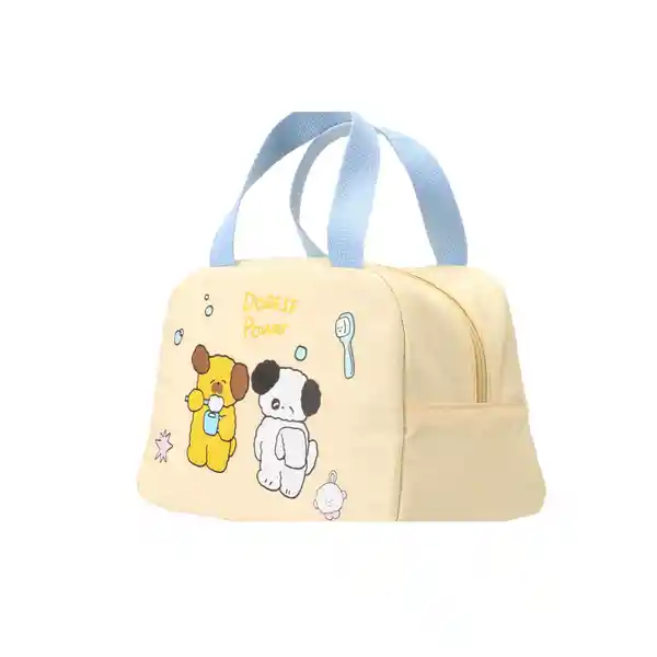 Lonchera Serie Doggie Power Moni y Bagel Amarillo Miniso