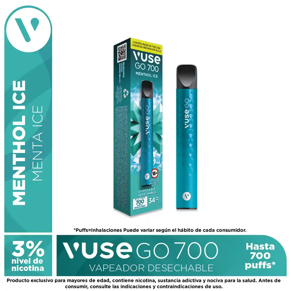 Vuse Go 700 Mint Ice 34 Mg/Ml