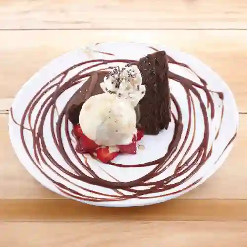 Brownie con Helado