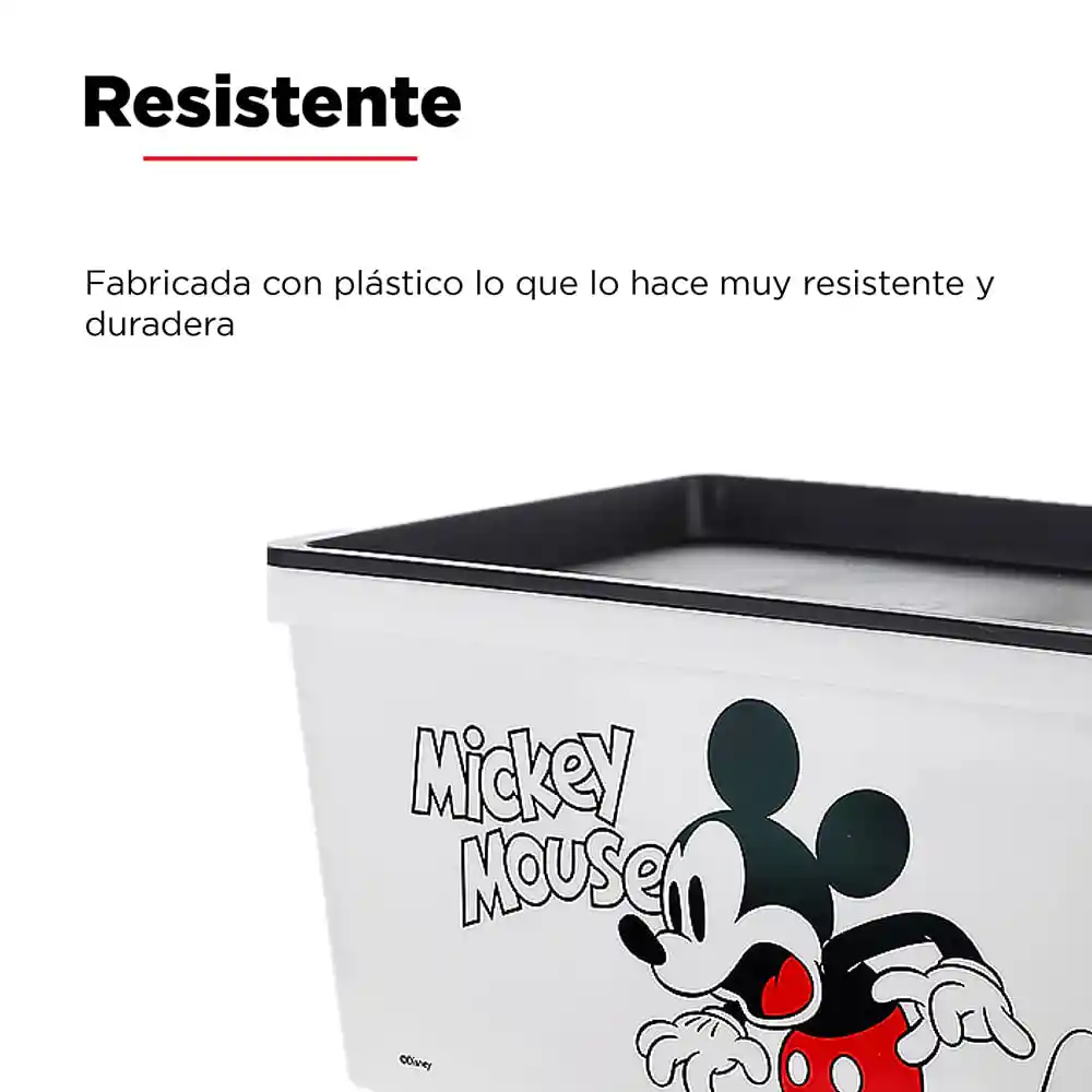 Organizador Plástico Mickey Mouse Pequeño Blanco Miniso 