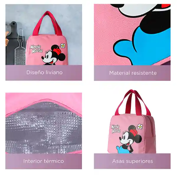 Lonchera Minnie Serie Mickey Mouse Disney Rosa Miniso