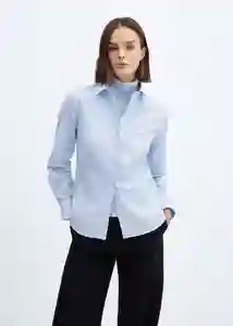Camisa Sofía Celeste Talla S Mujer Mango