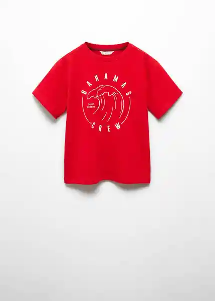 Camiseta Strong Niños Rojo Talla 8 Mango