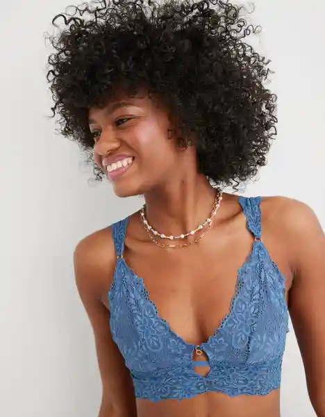 Top Bralette Aerie Azul Talla Small American Eagle