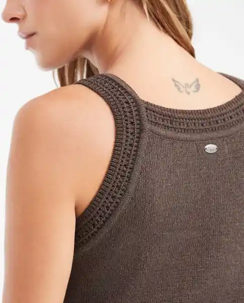 Top Tejido Craft Café Tostado Medio Talla M Chevignon