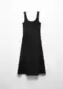 Vestido Lucas Negro Talla M Mujer Mango