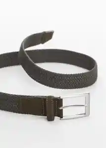 Cinturón Elástico Khaki Talla 90 Hombre Mango