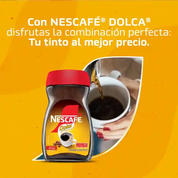 Café instantaneo NESCAFÉ® Dolca frasco x 85g