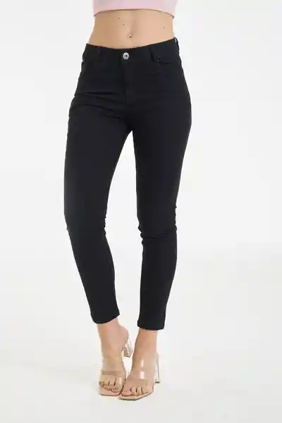 Jean Silver Color Negro Talla 10 Ragged