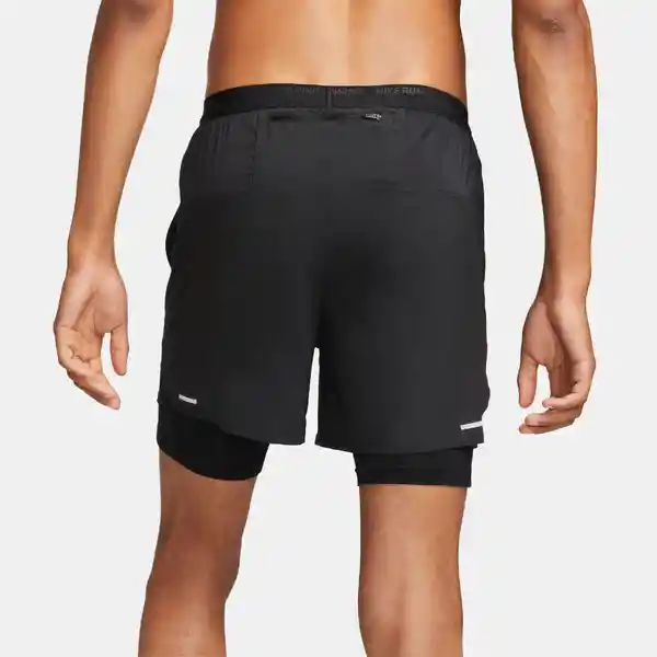 Nike Short Df Stride 5in Hybrid Para Hombre Negro Talla L