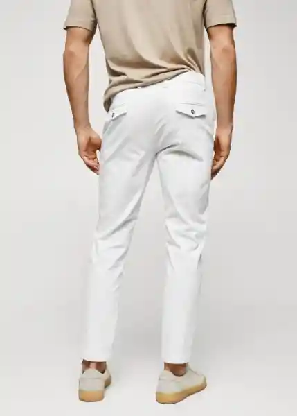 Pantalón Prato Blanco Talla 44 Hombre Mango