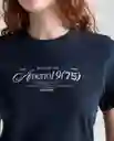 Camiseta Mujer Azul Talla M 609G090_AZU194024 Americanino