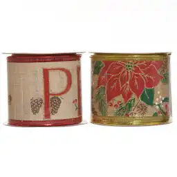 Cinta Navideña Surtida 6 cm x 2.74 m 831-Xmfe46-2555-3 Finlandek