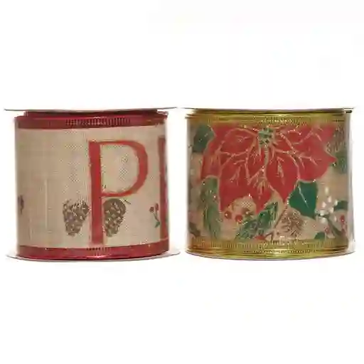 Cinta Navideña Surtida 6 cm x 2.74 m 831-Xmfe46-2555-3 Finlandek