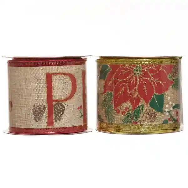 Cinta Navideña Surtida 6 cm x 2.74 m 831-Xmfe46-2555-3 Finlandek