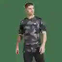 Adidas Camiseta Camo Aop T Para Hombre Negro Talla Ref: IS6153