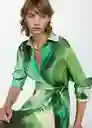 Vestido Quanti Verde Talla S Mujer Mango