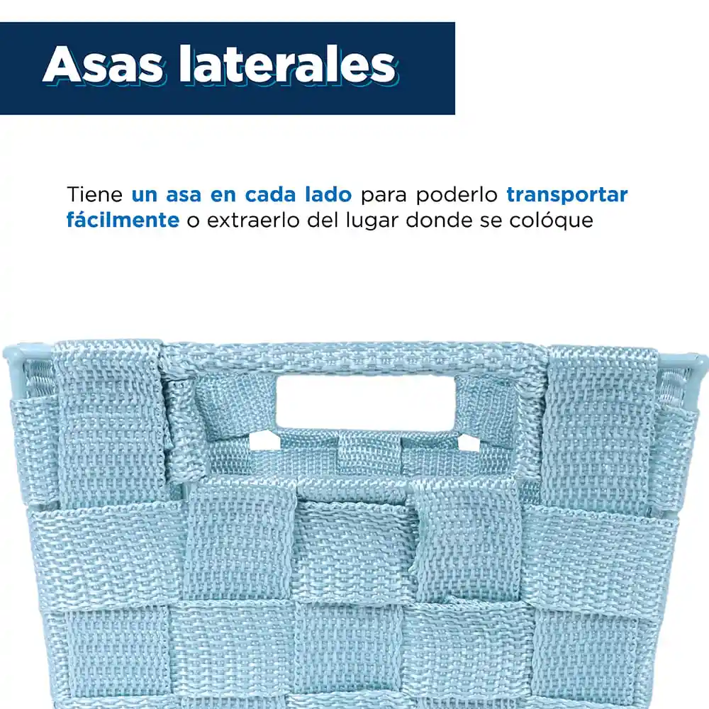 Cesta de Almacenamiento Tejida Verde S Miniso 