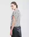 Camiseta Spotted V Neck Blouse Crudo Cannoli Claro T L Chevignon
