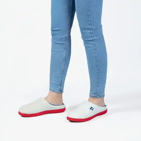 Inkanta Pantuflas Original Mujer Rojo Blanco y Azul L