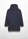 Abrigo Parka Space Navy Talla XXL Hombre Mango